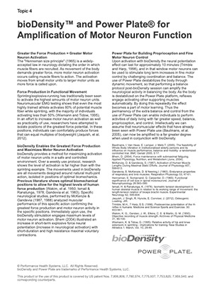 bioDensity and Power Plate for Amplification of Motor Neuron Function